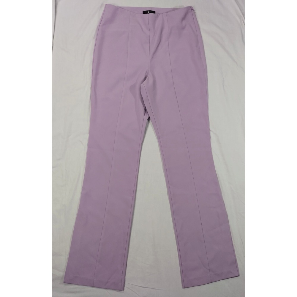 7 For All Mankind Tailored Flare Pants Lavender Purple Polyester Spandex Size M